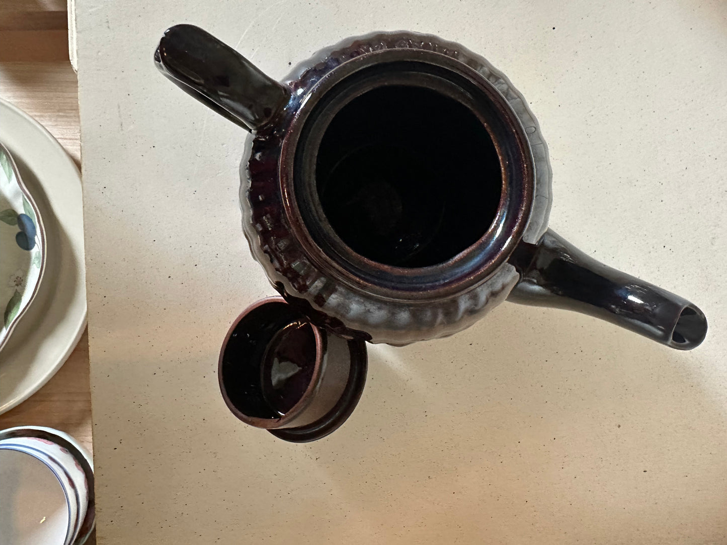 Vintage Brown Betty Style Teapot 4 Cup