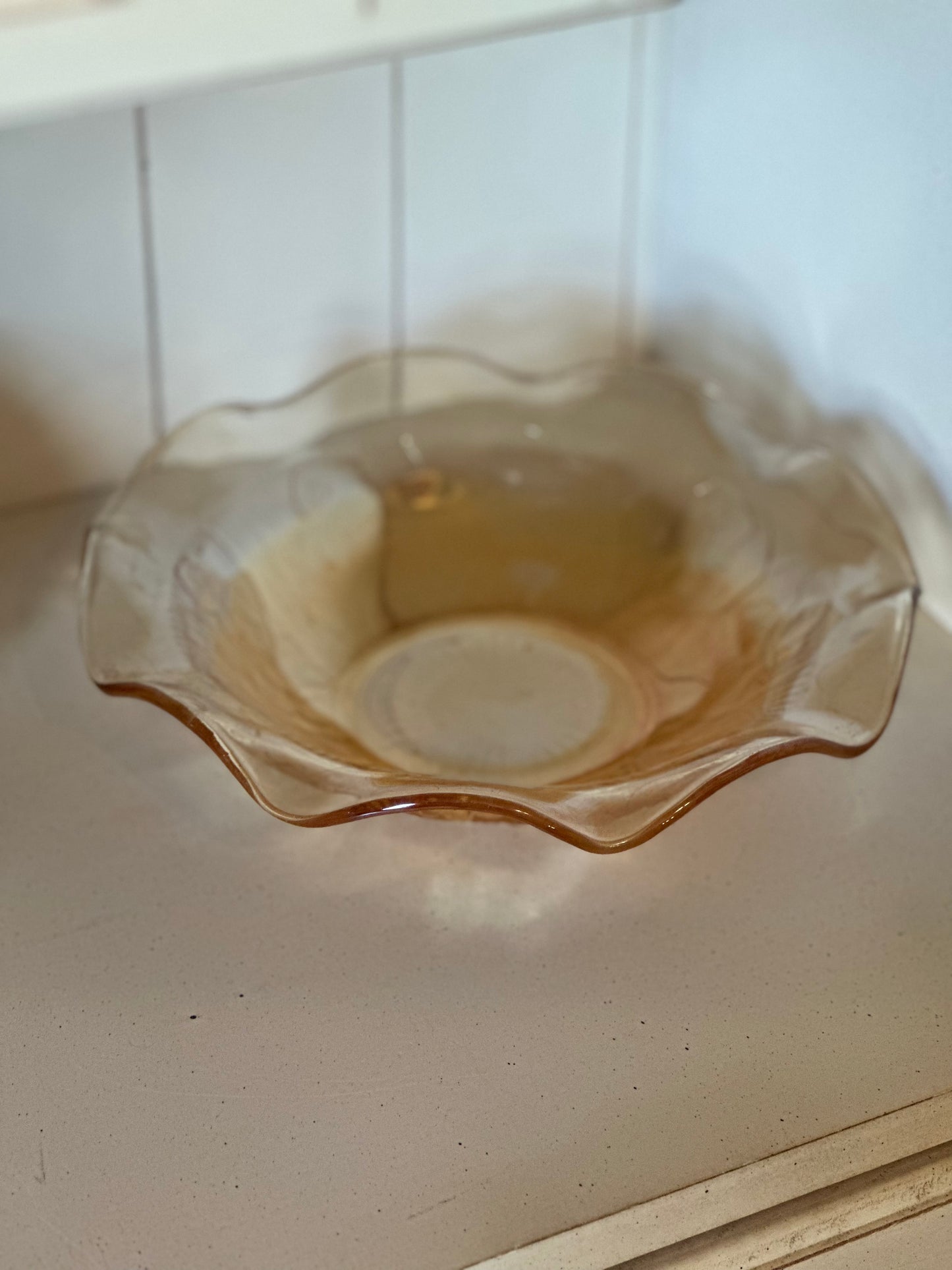 Vintage Depression Glass Fruit Bowl