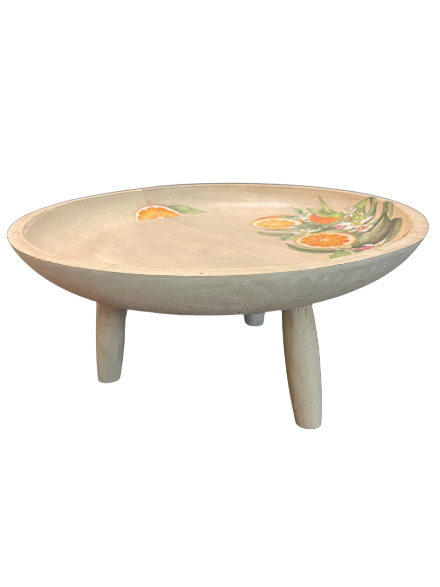 Orange Footed Tray