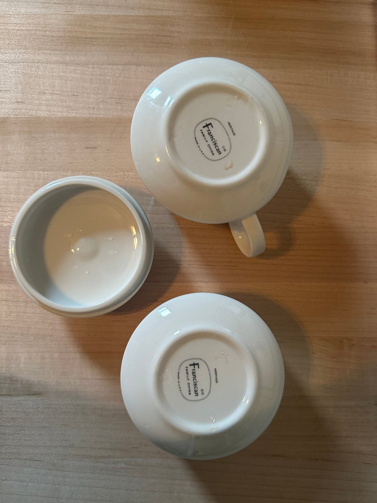 Franciscan Heritage Creamer & Lidded Sugar Bowl Set