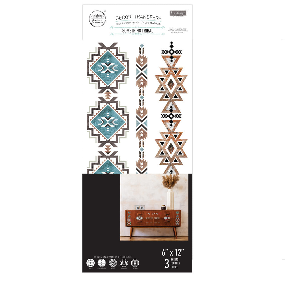 SMALL TRANSFERS – SOMETHING TRIBAL – 3 SHEETS, 6″X12″