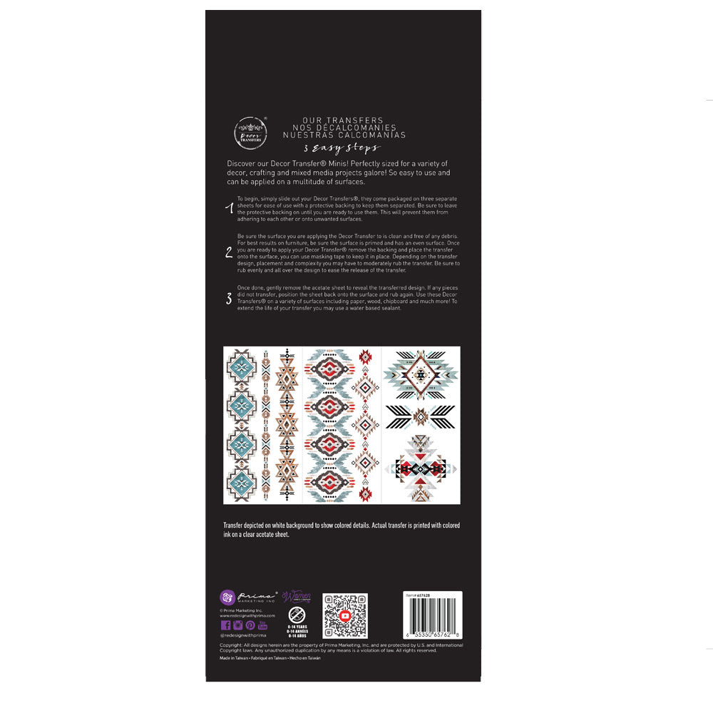 SMALL TRANSFERS – SOMETHING TRIBAL – 3 SHEETS, 6″X12″