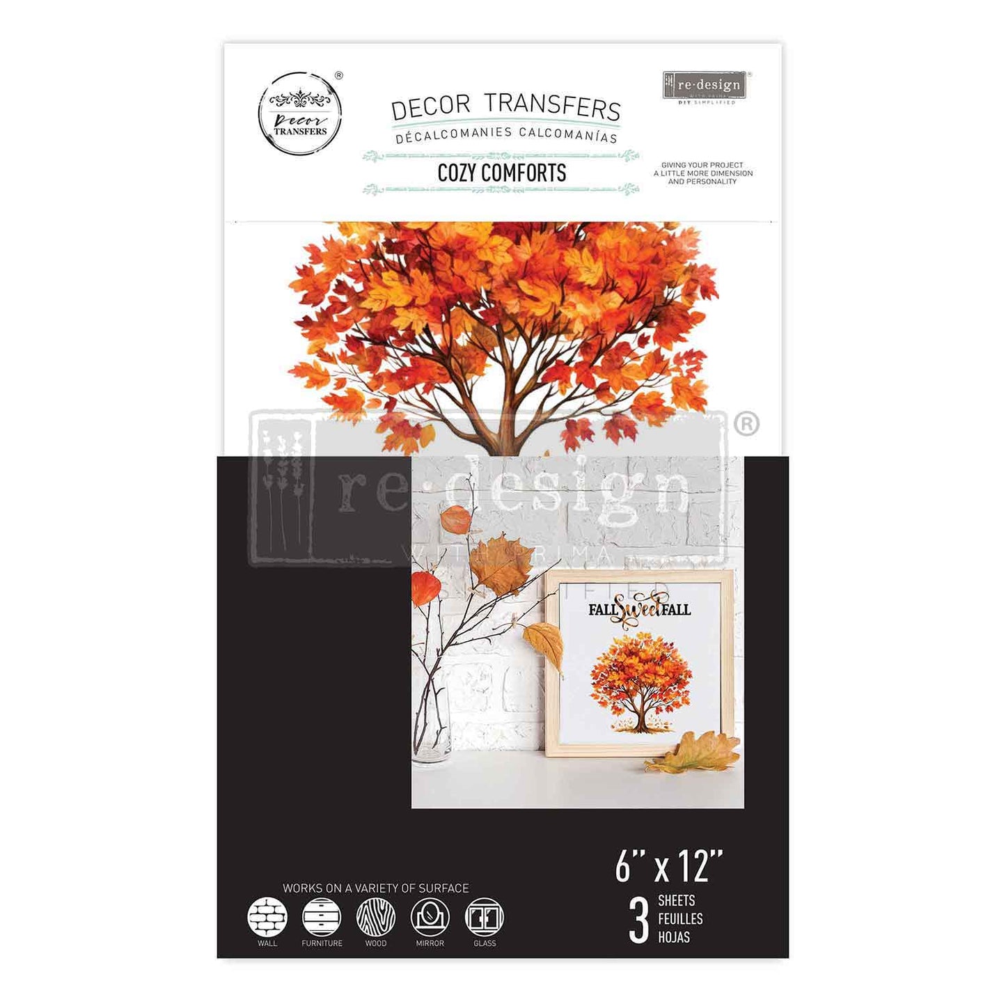 Small Transfers – Cozy Comforts – 3 sheets, 6″x12″