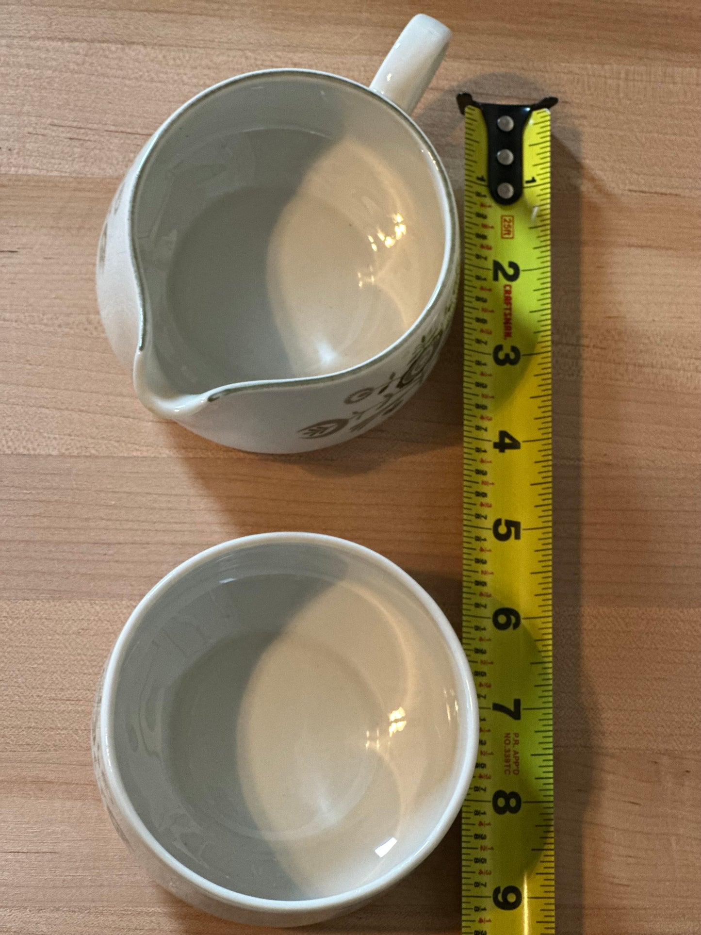 Franciscan Heritage Creamer & Lidded Sugar Bowl Set