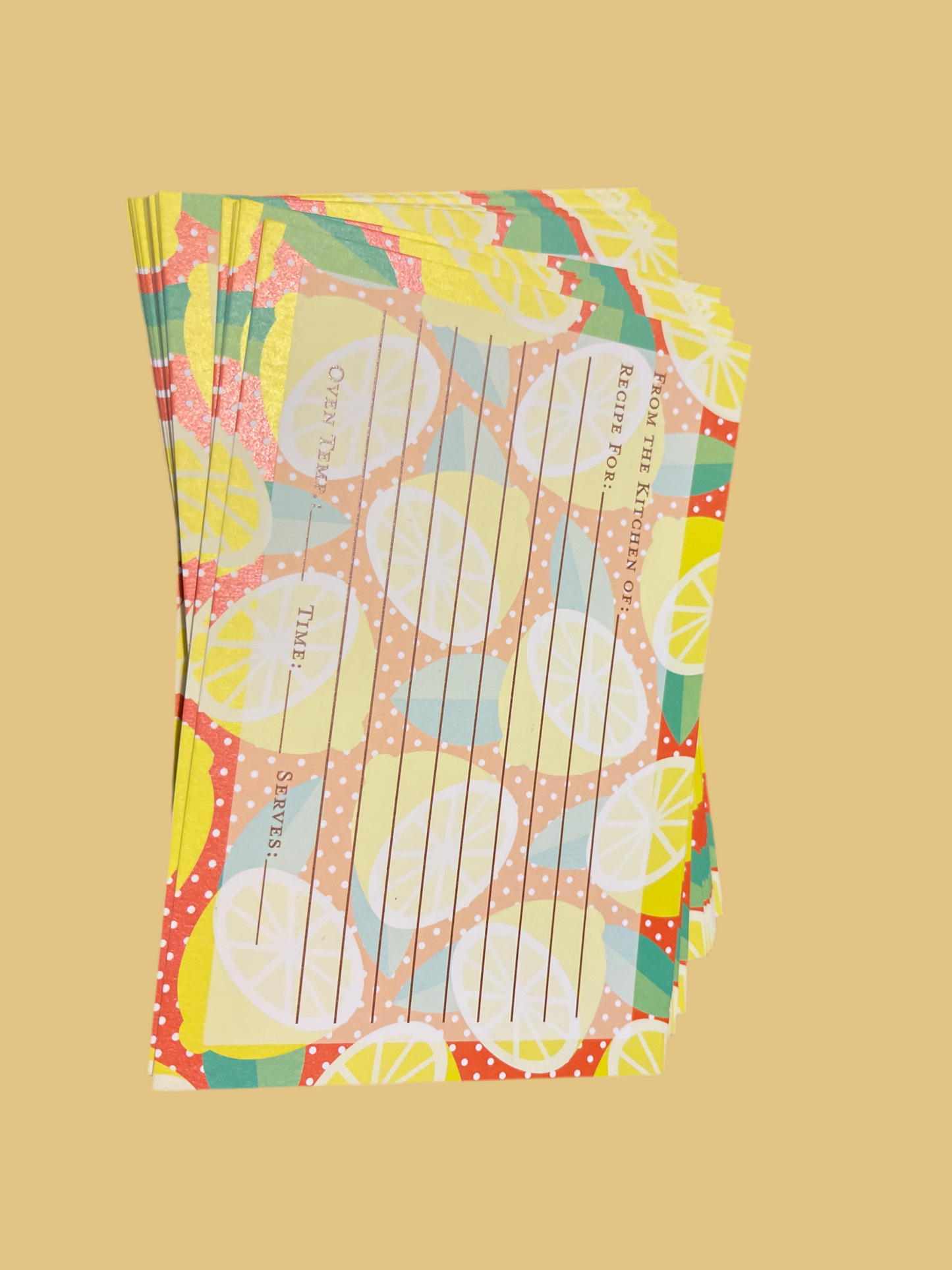 Lemon Recipe Card Pack of 20