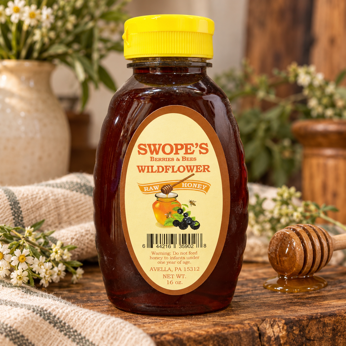 Swopes Wildflower Honey 16 oz