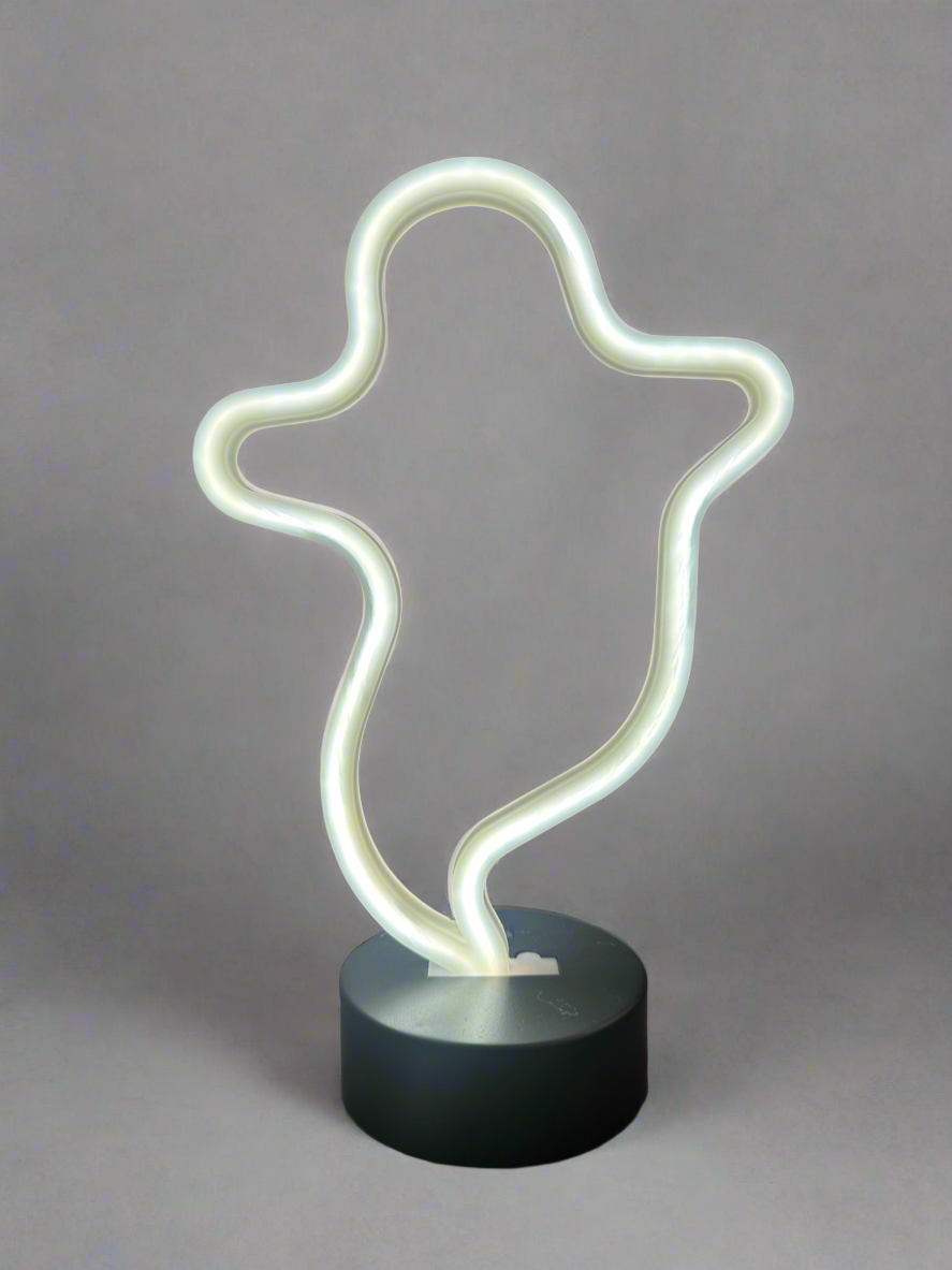 Neon White Ghost Light