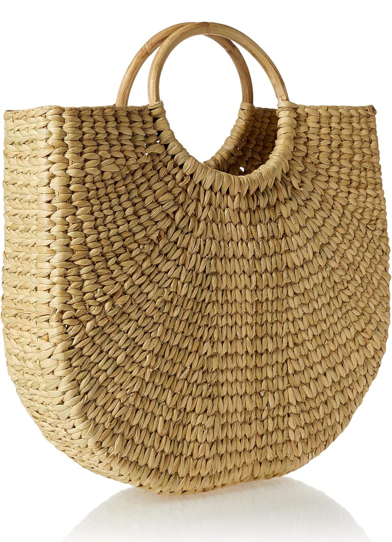 Jileen Top Handle Straw Bag