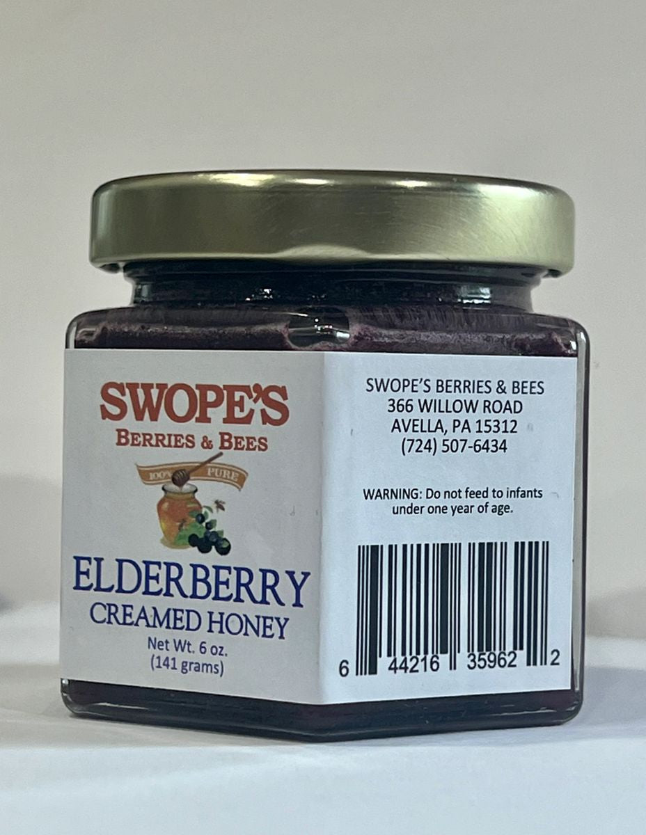 Elderberry creamed honey