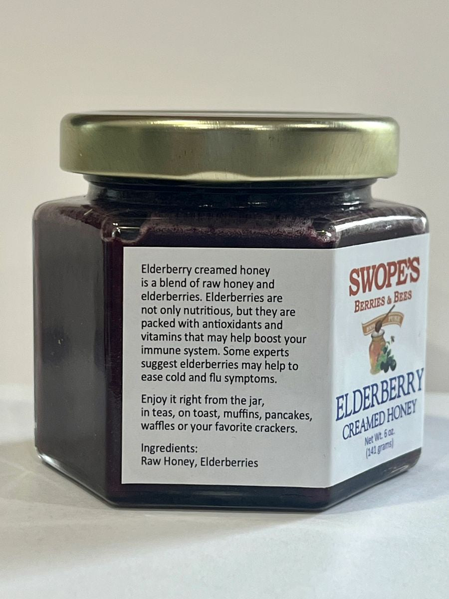 Elderberry creamed honey