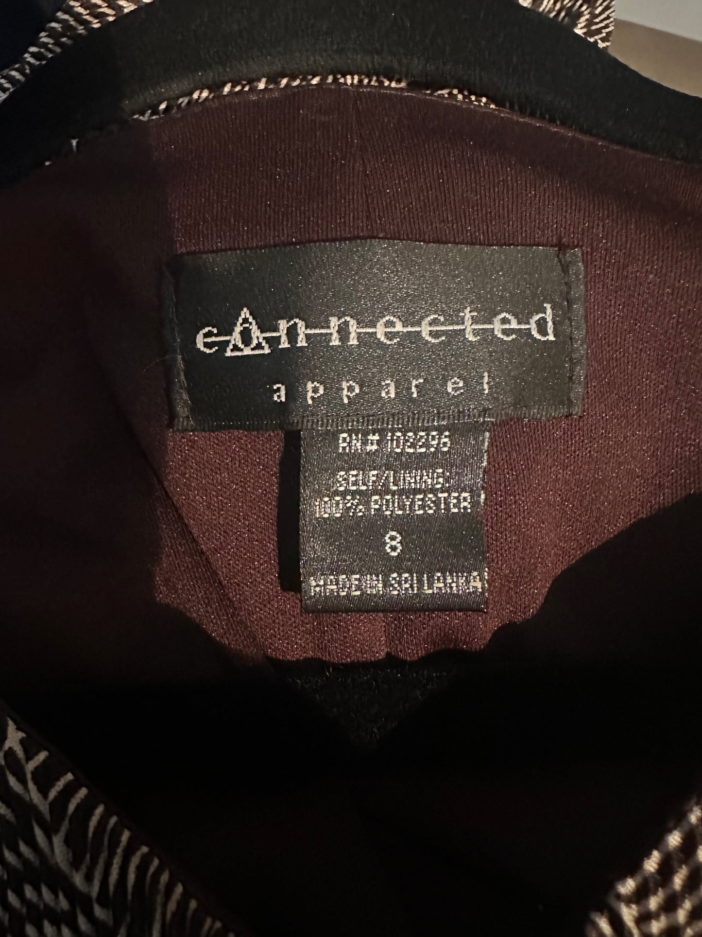 Connected Apparel Layer Dress with Short Sleeves. Size 8