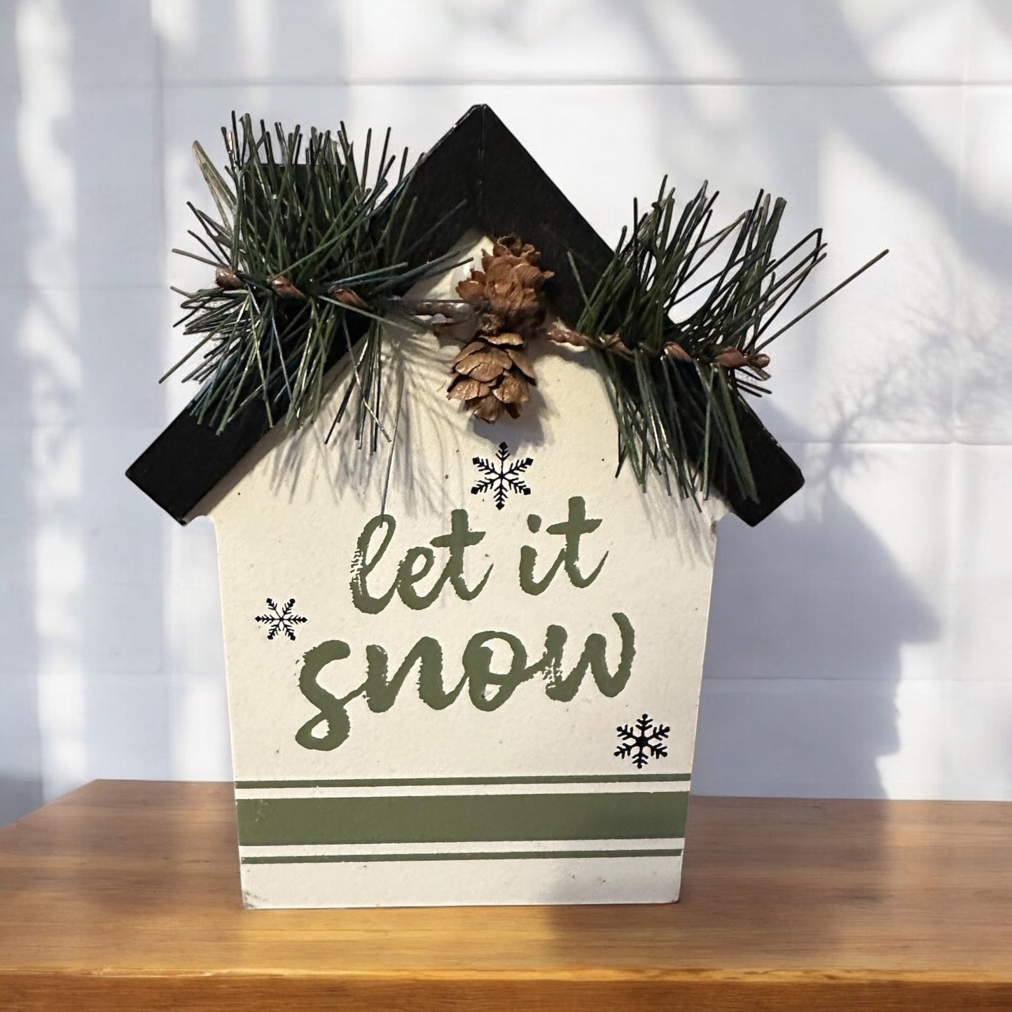 Let it snow, wood decor