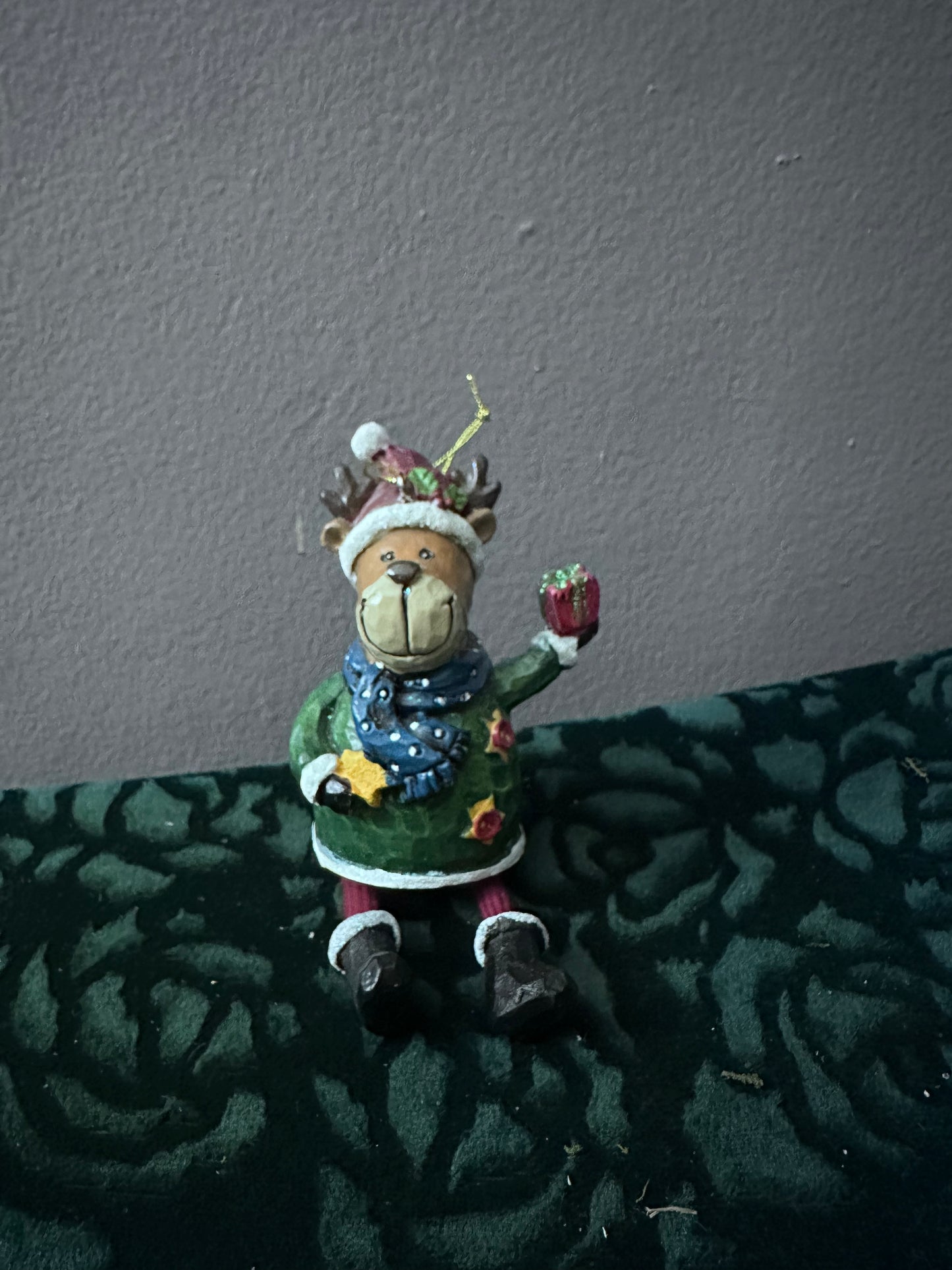 Christmas reindeer w/ Blue Scarf