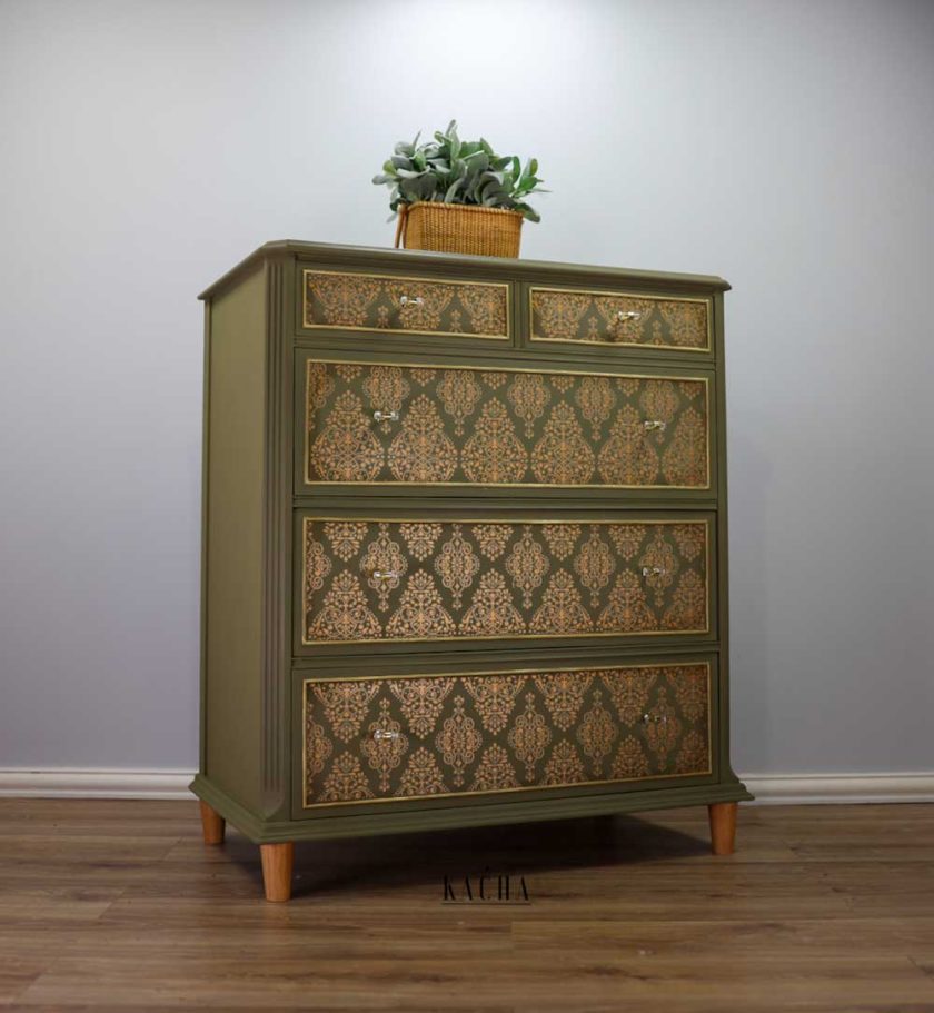 Gold Damask Transfer Tube