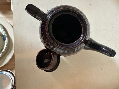 Vintage Brown Betty Style Teapot 4 Cup