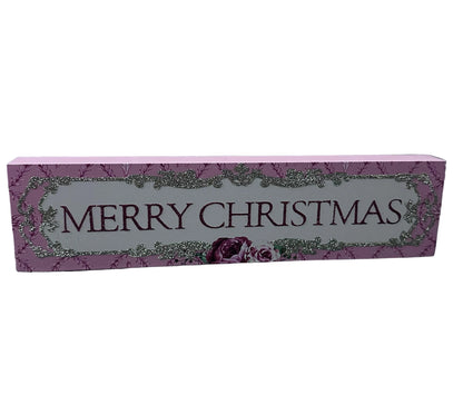 Merry Christmas Wood Shelf Decor