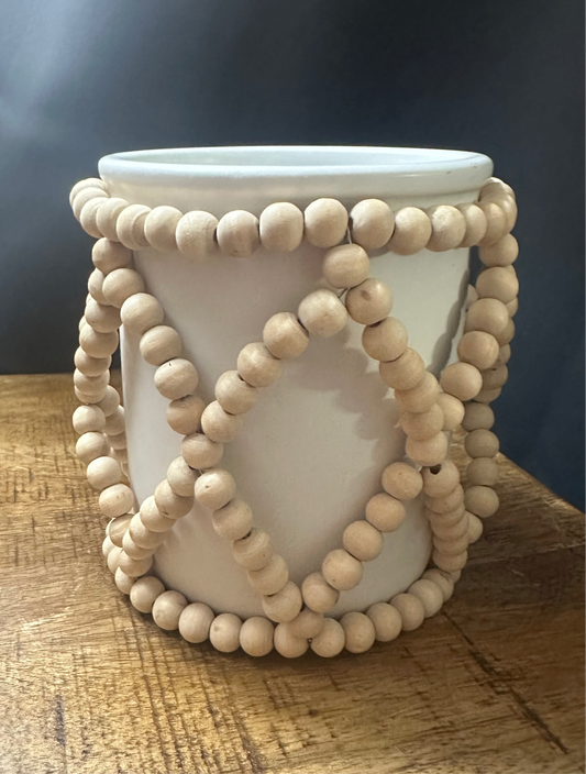 Wood Bead Planter