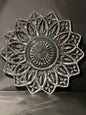 Vintage Clear 
Glass Star
 Burst Plate