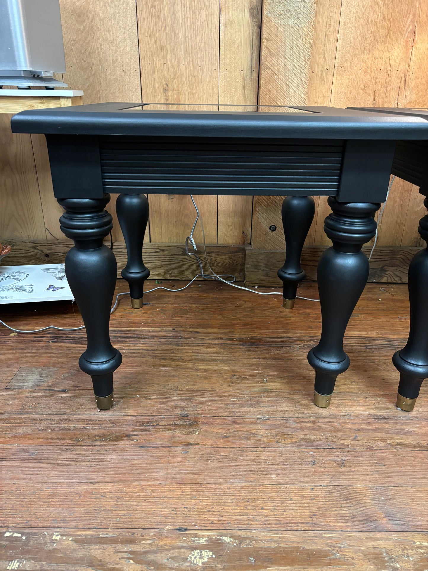 Coal black side tables