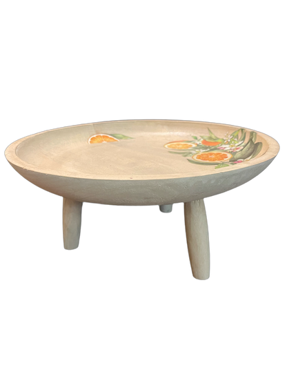 Orange Footed Tray