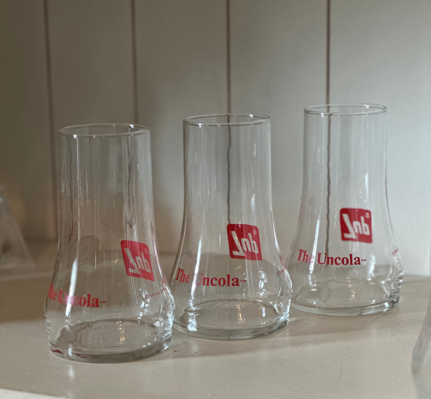 7up "The Uncola Glasses" Vintage