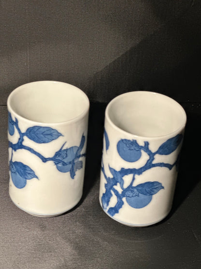 Vtg Japan Tall Tea Saki Cups (Set Of 6)
