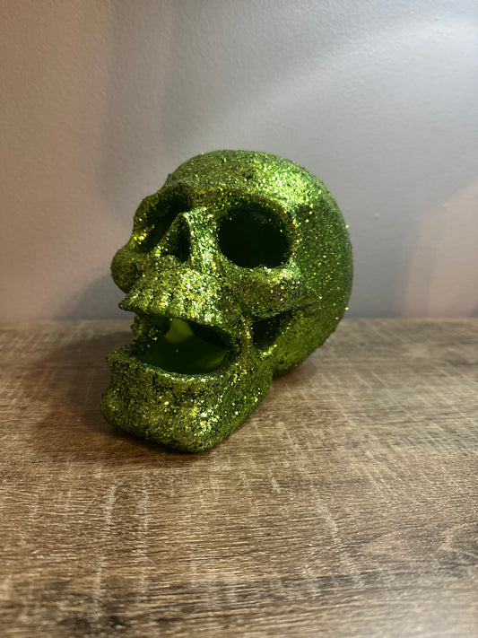 Glitter Skull Green