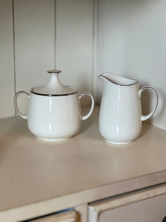 Noritake Ivory China Ambrosia Sugar and Creamer Set