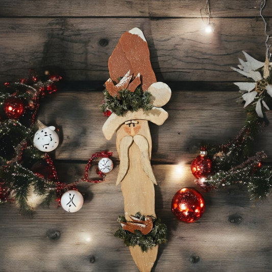 Wooden old World Santa