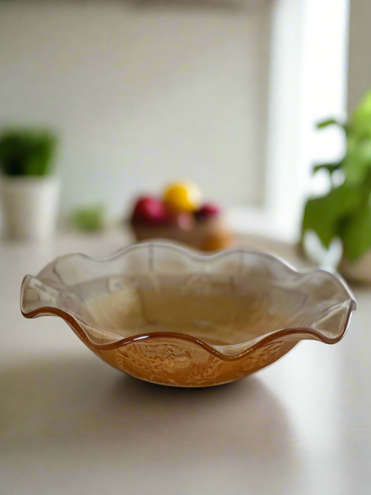Vintage Depression Glass Fruit Bowl