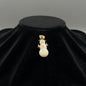 Snowman Broach with Rhinestone Accents