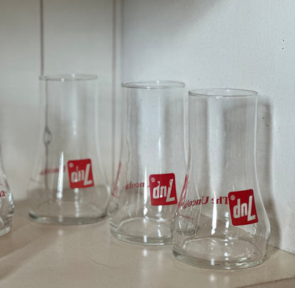 7up "The Uncola Glasses" Vintage