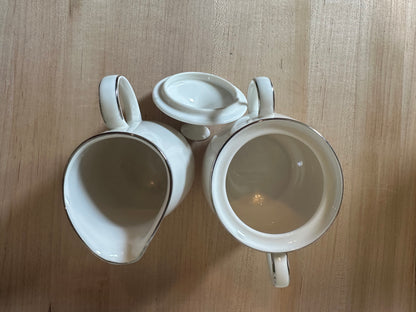 Noritake Ivory China Ambrosia Sugar and Creamer Set