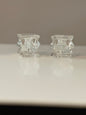 Lead Crystal Star Set/2 Taper Candle Holders