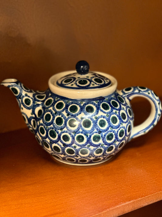 Boleslawiec Peacock Teapot