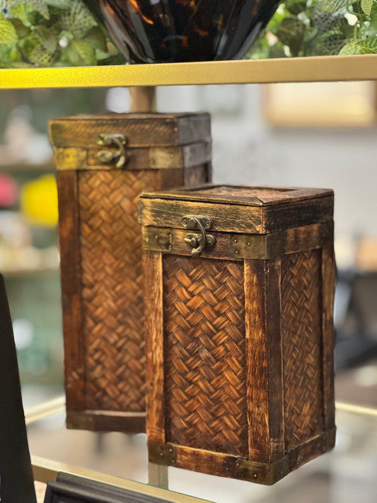 Teak Canister Set (pair)