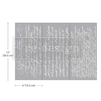SMALL TRANSFERS – SECRET LETTER ll – 3 SHEETS, 6″X12″