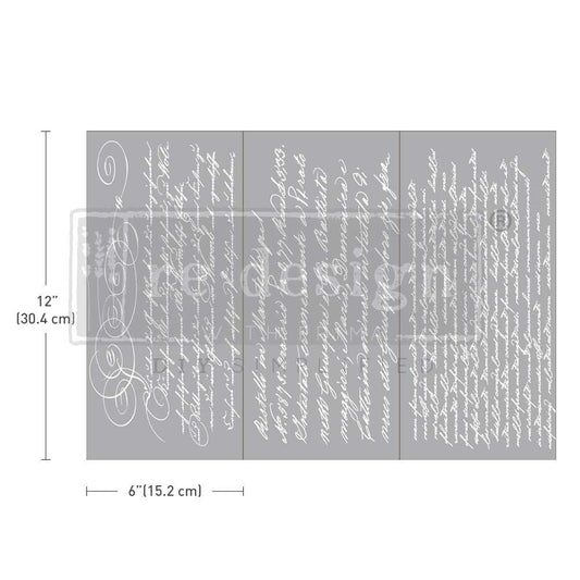SMALL TRANSFERS – SECRET LETTER ll – 3 SHEETS, 6″X12″