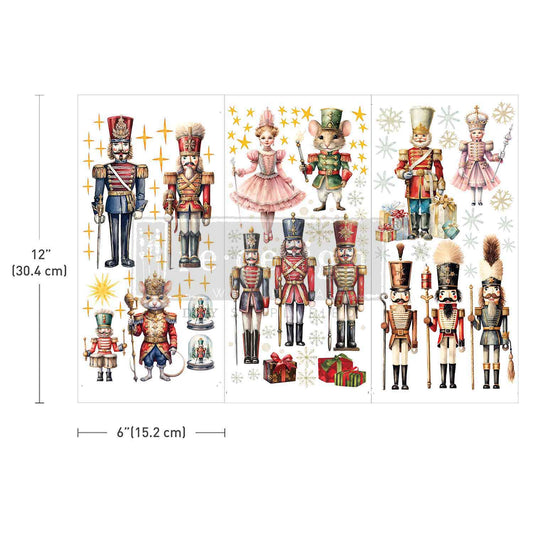 Small Transfers – Nutcracker Christmas – 3 sheets, 6″x12