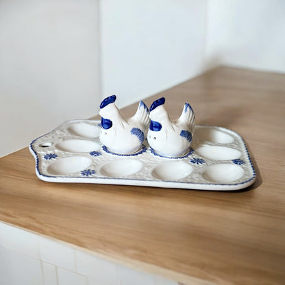 Rooster Egg Plate