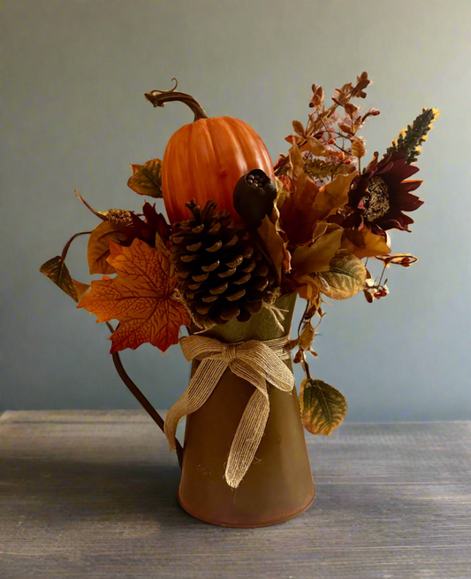 Fall floral in Copper style Tin