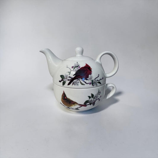 Cardinal Porcelain Tea for 1