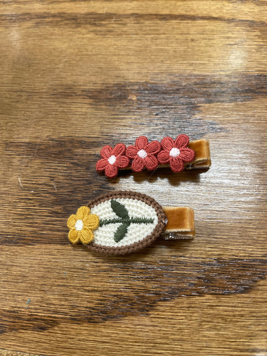Embroidered By Emma Hair Clips
