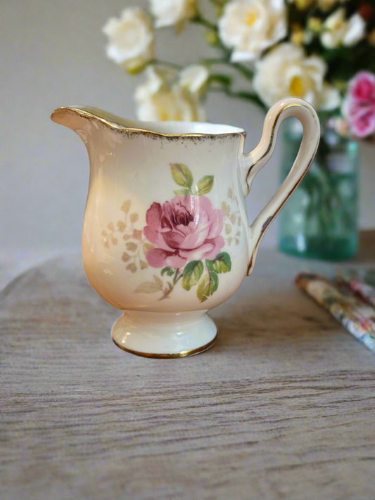 Royal Albert American Beauty Pink Roses Gold Trim Creamer/Pitcher 4 oz