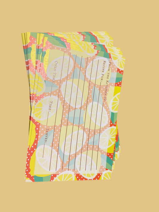 Lemon Recipe Card Pack of 20