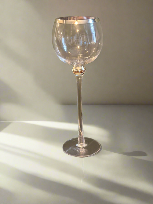 Glass Stem Candleholder