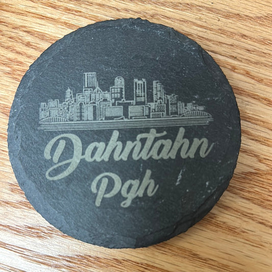 Laser Engraved Slate Local Coasters