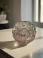 Glass sphere candle holder