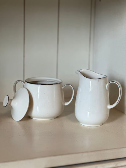Noritake Ivory China Ambrosia Sugar and Creamer Set