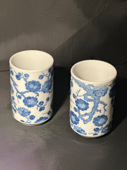 Vtg Japan Tall Tea Saki Cups (Set Of 6)